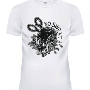 'No Sweat Skull & Scissors' T-shirt